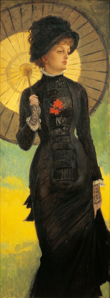 Kvinde med en parasol af James Jacques Joseph Tissot