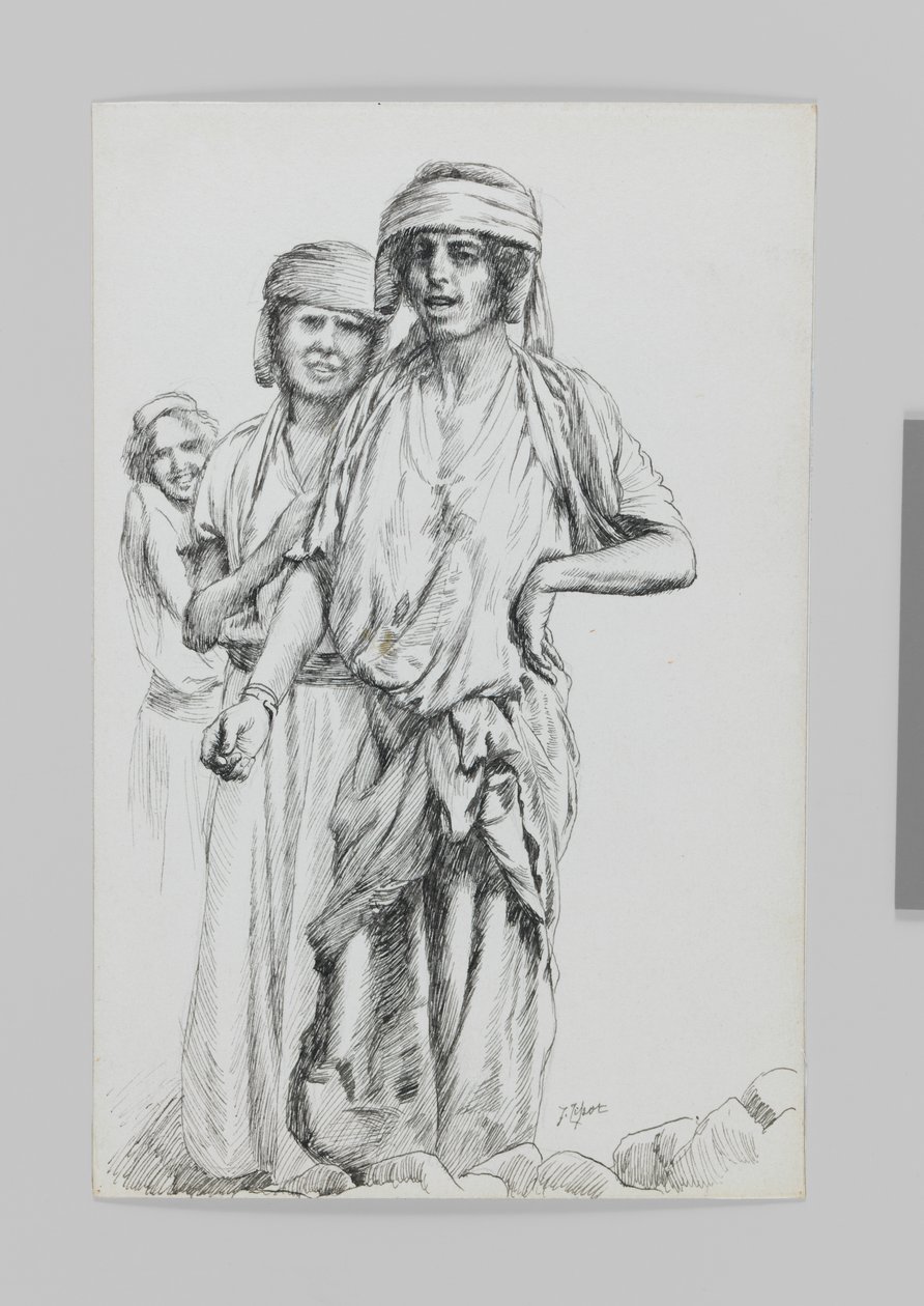 Kvinder fra Geba, Samaria, illustration fra Vor Herre Jesu Kristi liv af James Jacques Joseph Tissot