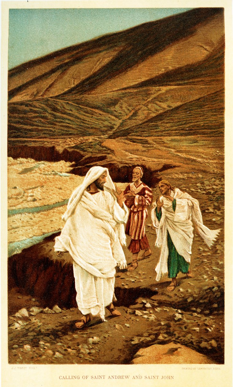Kald af Sankt Andreas og Sankt Johannes - Sankt Johannes - Bibelen af James Jacques Joseph after Tissot