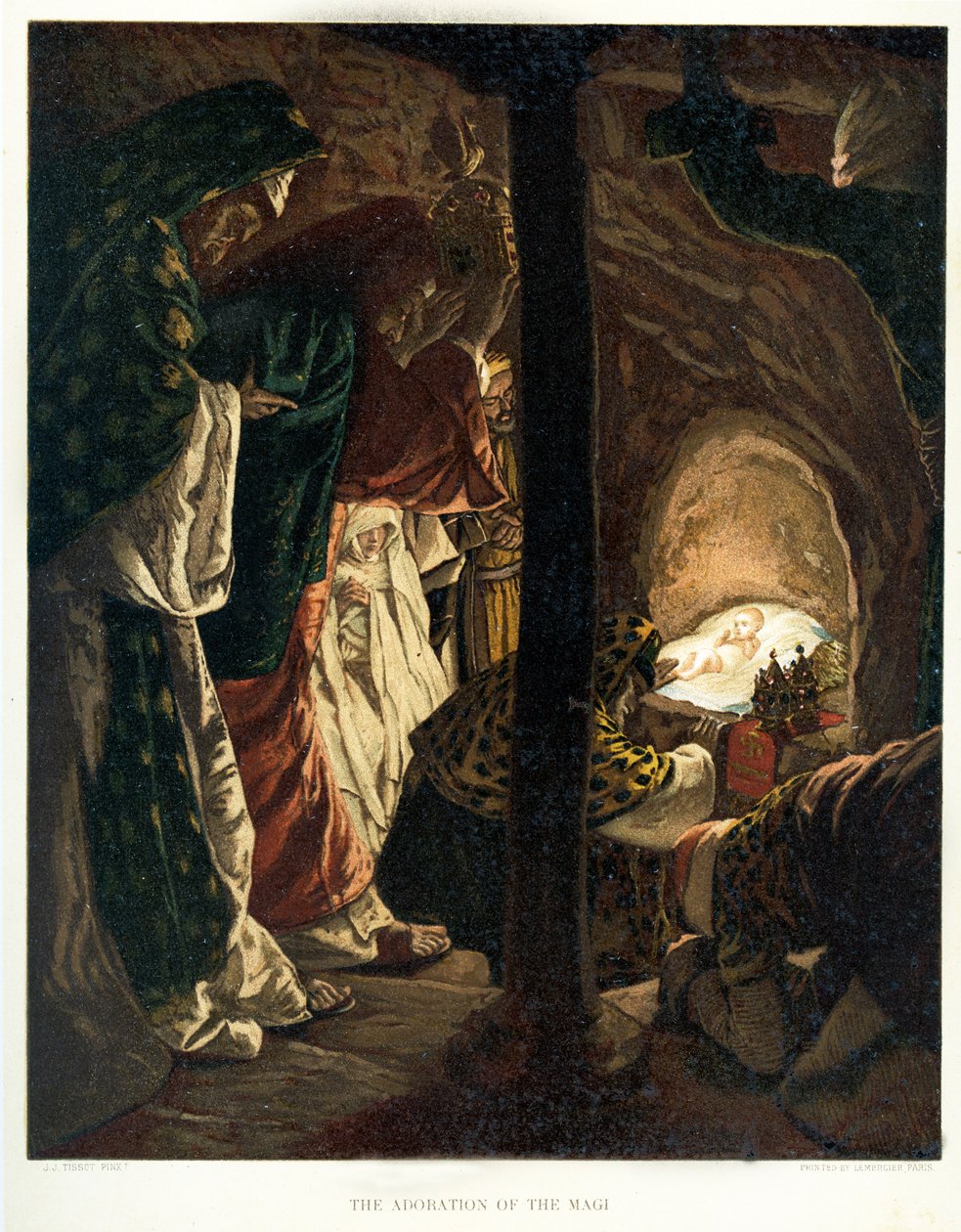 Magiernes tilbedelse, St. Lukas, Bibelen af James Jacques Joseph after Tissot