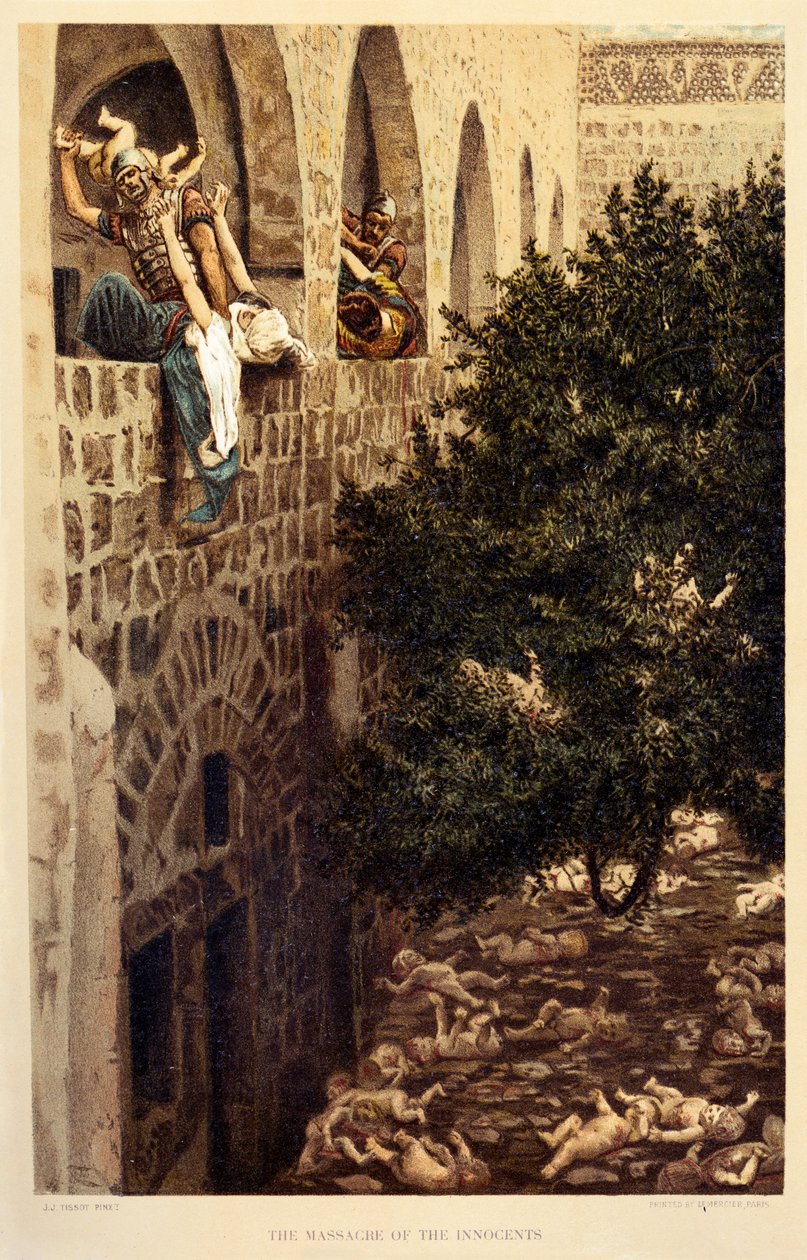 Massakren på de uskyldige, St. Lukas, Bibelen af James Jacques Joseph after Tissot