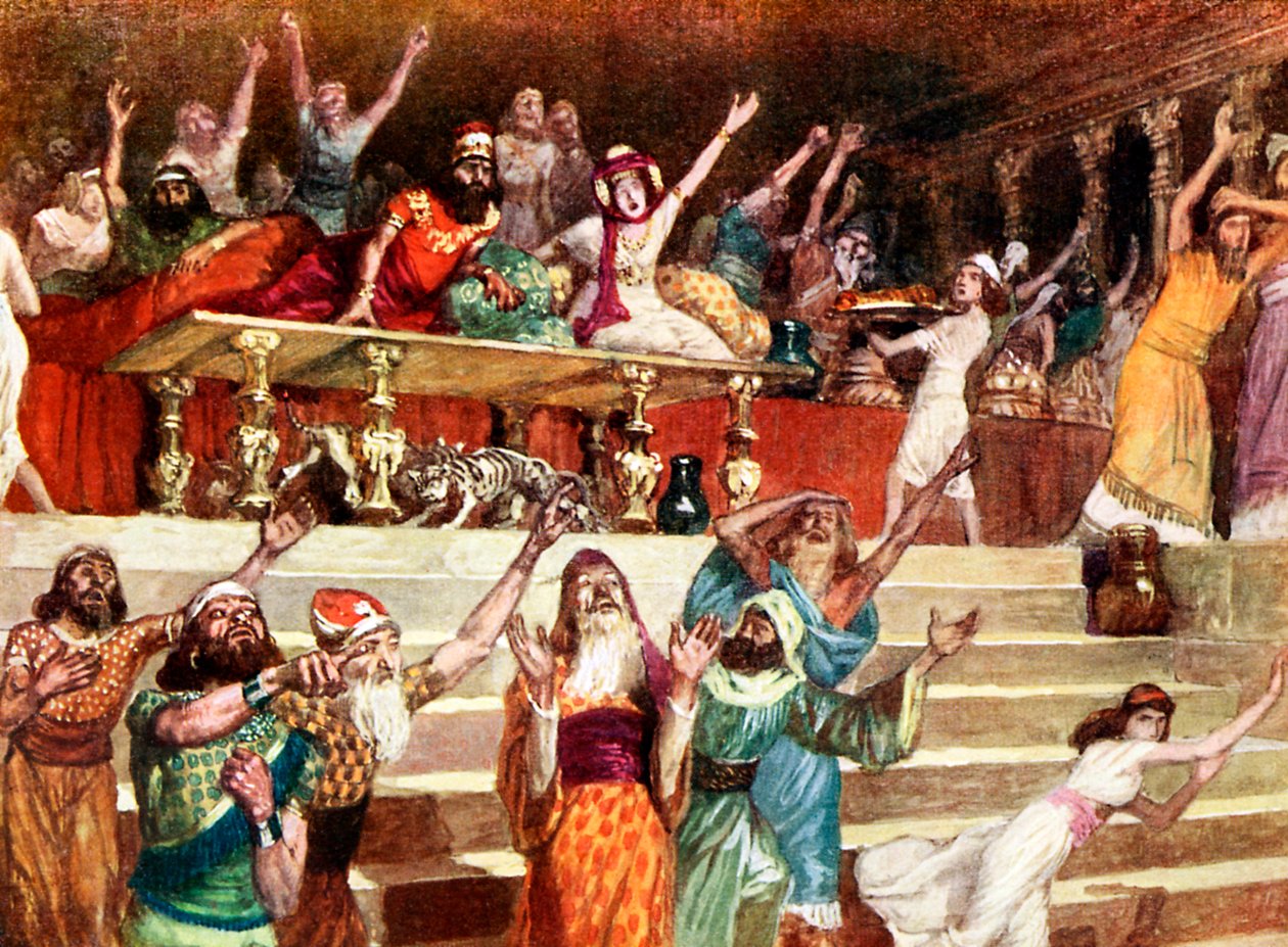 The Writing on the Wall af J James Tissot - Bibelen af James Jacques Joseph after Tissot