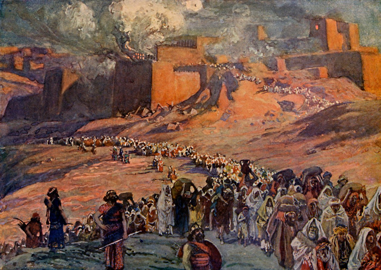 Fangernes flugt, af Tissot - Bibelen af James Jacques Joseph after Tissot