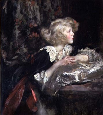 Portræt af Lady Diana Manners, senere Lady Diana Cooper af James Jebusa Shannon