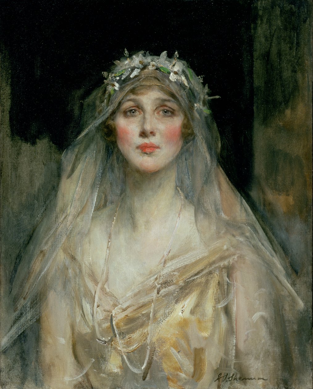 Portræt af en brud af James Jebusa Shannon
