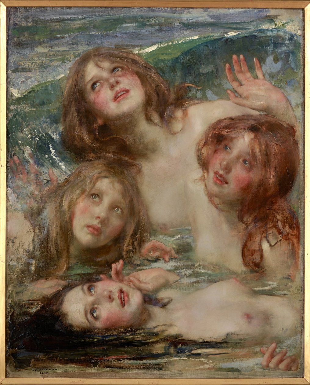 Sirener (olie på lærred) af James Jebusa Shannon