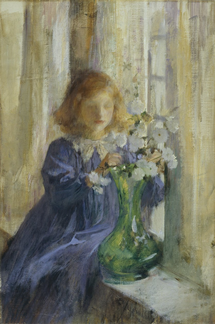 Den grønne vase (olie på lærred) af James Jebusa Shannon