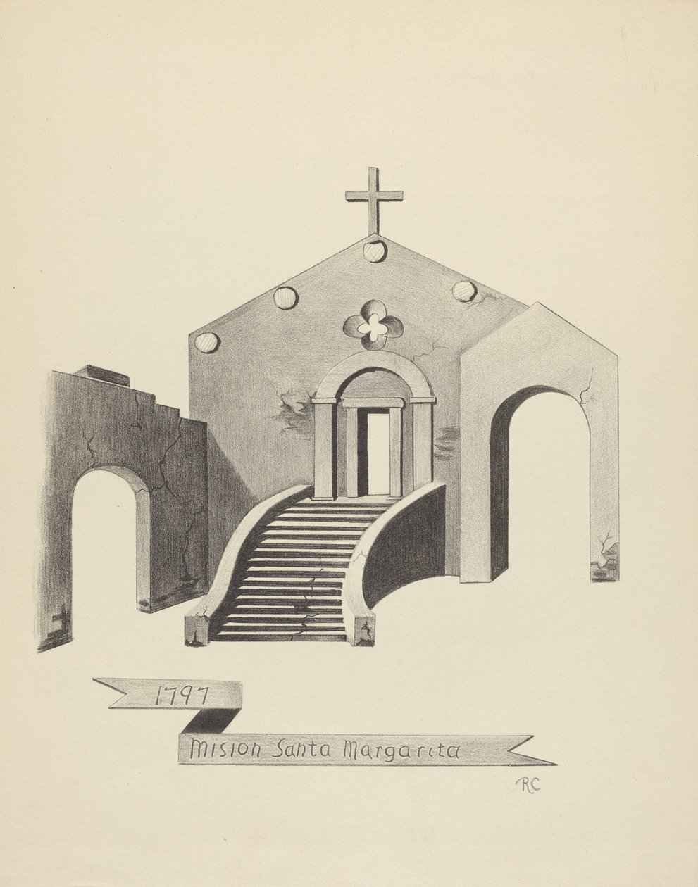 Mission Santa Margarita af James Jones