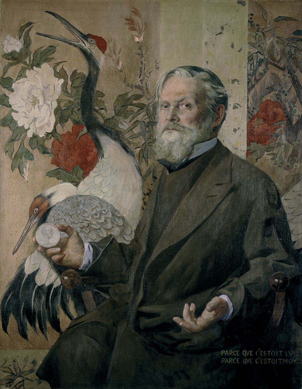 Portræt af Frank Brangwyn (1867-1956) (olie på lærred) af James Kerr Lawson