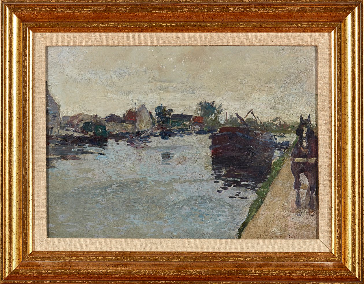 The Tow Path (olie på lærred) af James Kerr Lawson