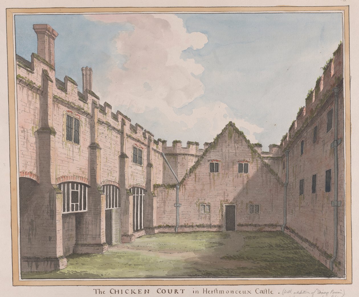 Herstmonceux Castle, East Sussex: The Chicken Court af James Lambert  of Lewes