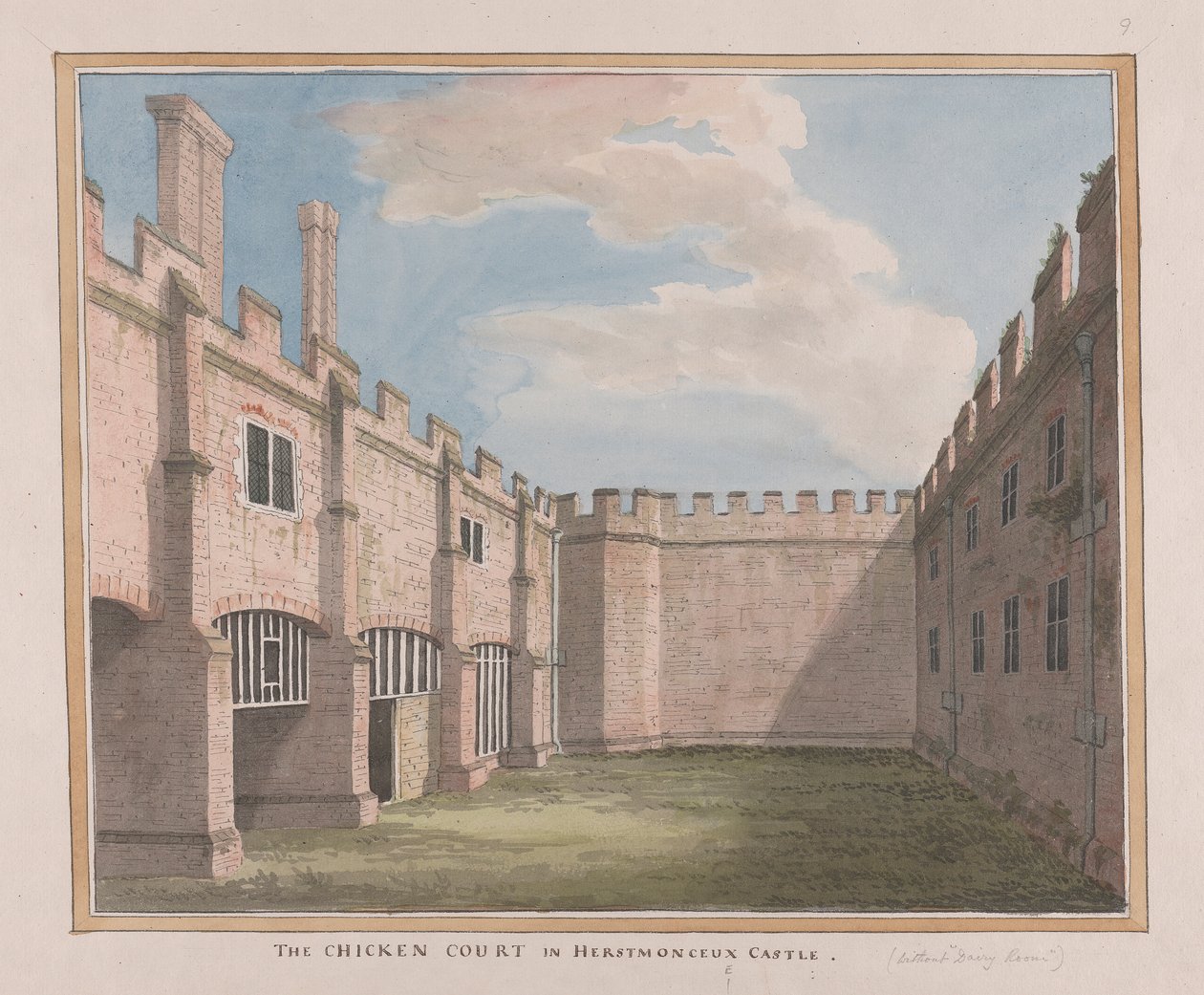Herstmonceux Castle, East Sussex: The Chicken Court af James Lambert  of Lewes