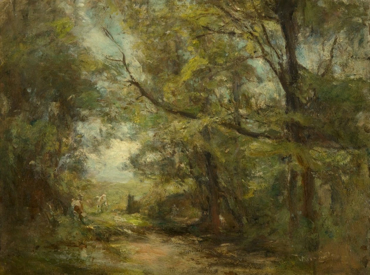 Landskab (olie på lærred) af James Lawton Wingate