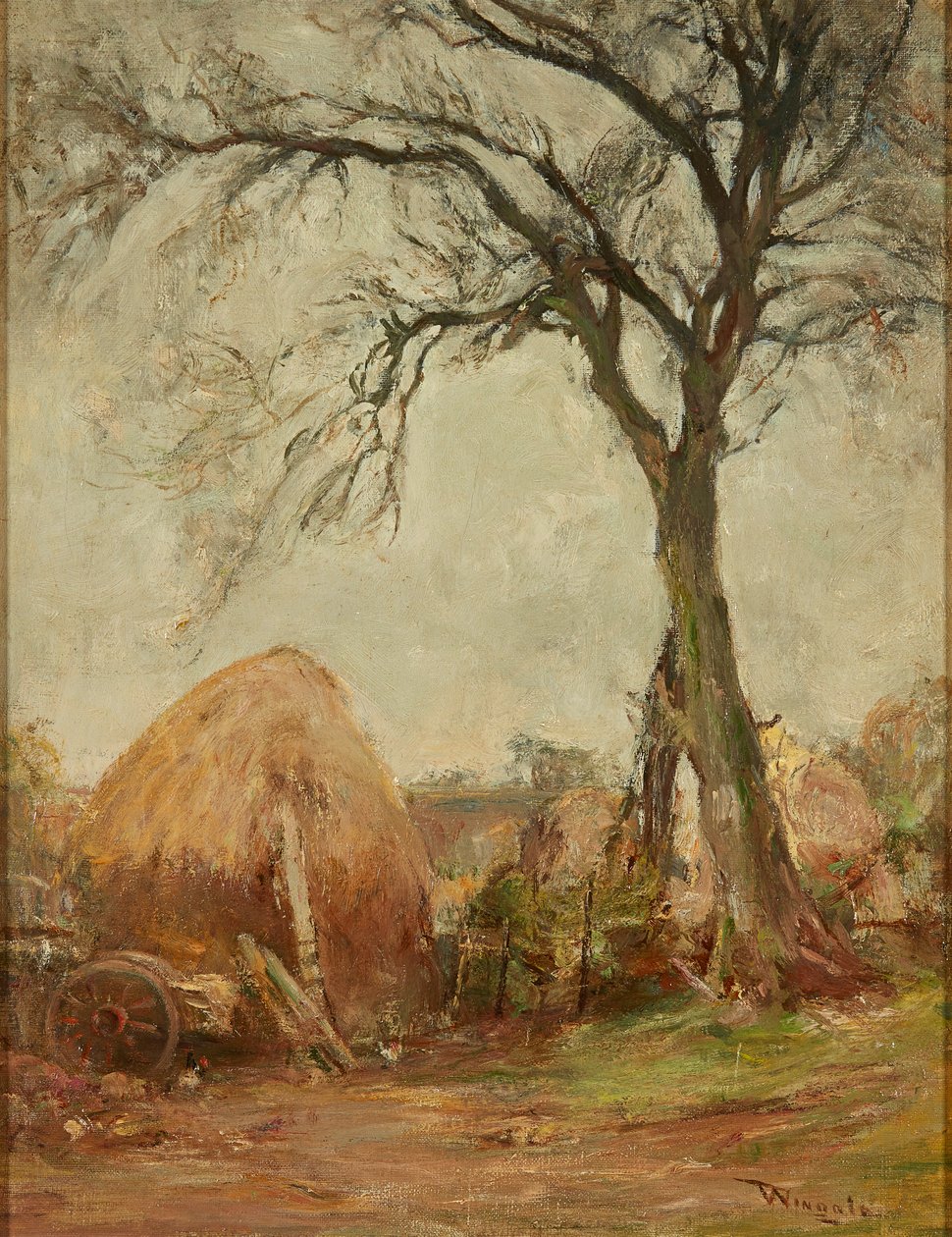 Springtime at the Farm, Currie (olie på lærred) af James Lawton Wingate