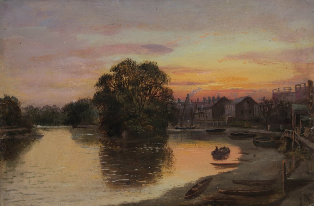 Kew ved solnedgang - Patons ejendom af James Lewis