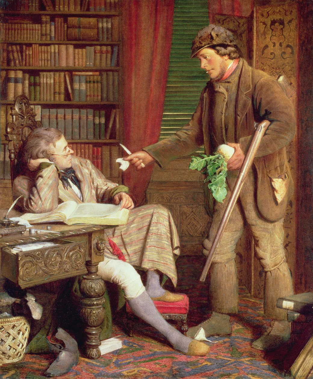 Squire and the Gamekeeper eller The Demurrer, c.1860 af James Lobley