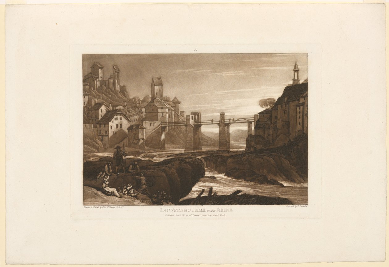 Lauffenbourg ved Rhinen af James Mallord William Turner