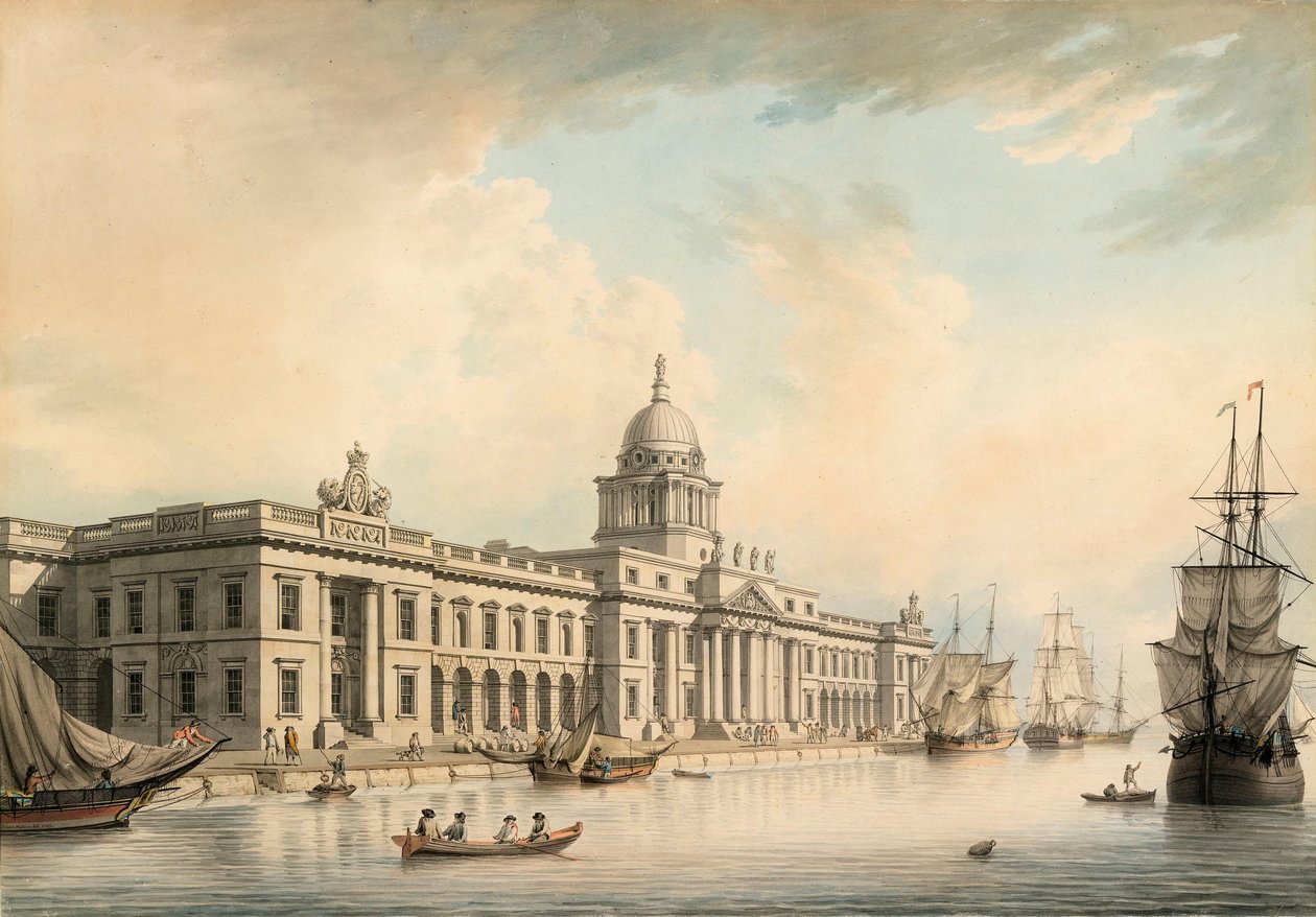 Toldhuset, Dublin af James Malton