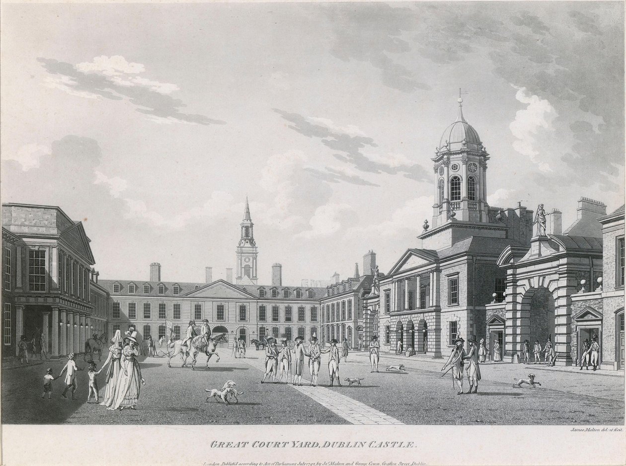 Den øvre gård, Dublin Castle af James Malton