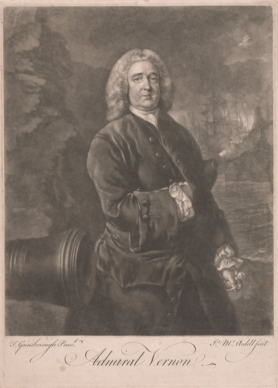 Admiral Edward Vernon af James McArdell