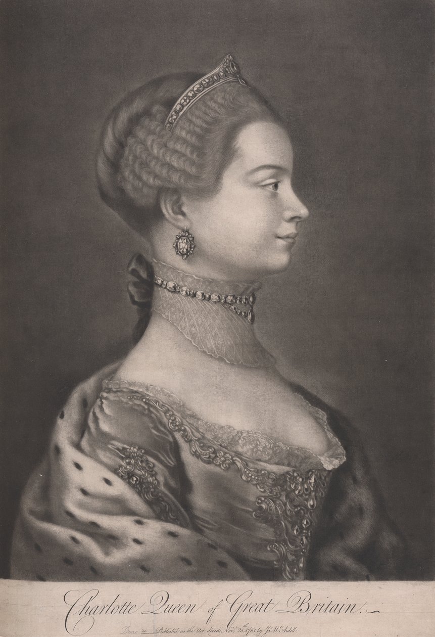 Charlotte Dronning af Storbritannien af James McArdell