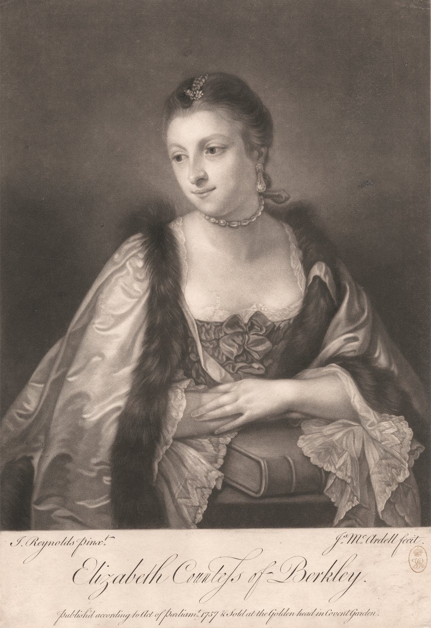 Elizabeth, grevinde af Berkeley af James McArdell