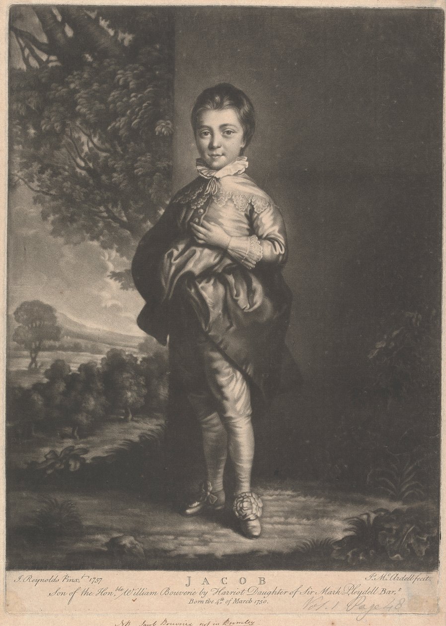 Jacob, søn af den ærede William Bouverie af James McArdell