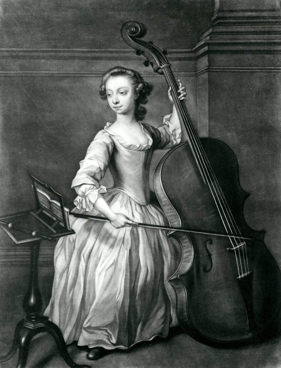 Portræt af Benjamin Hallett (mezzotint) af James McArdell