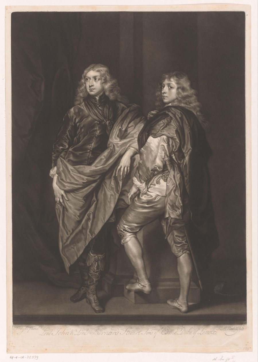 Portræt af John og Bernard Stuart af James McArdell