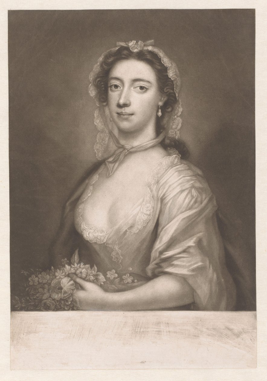 Portræt af Margaret («Peg») Woffington af James McArdell