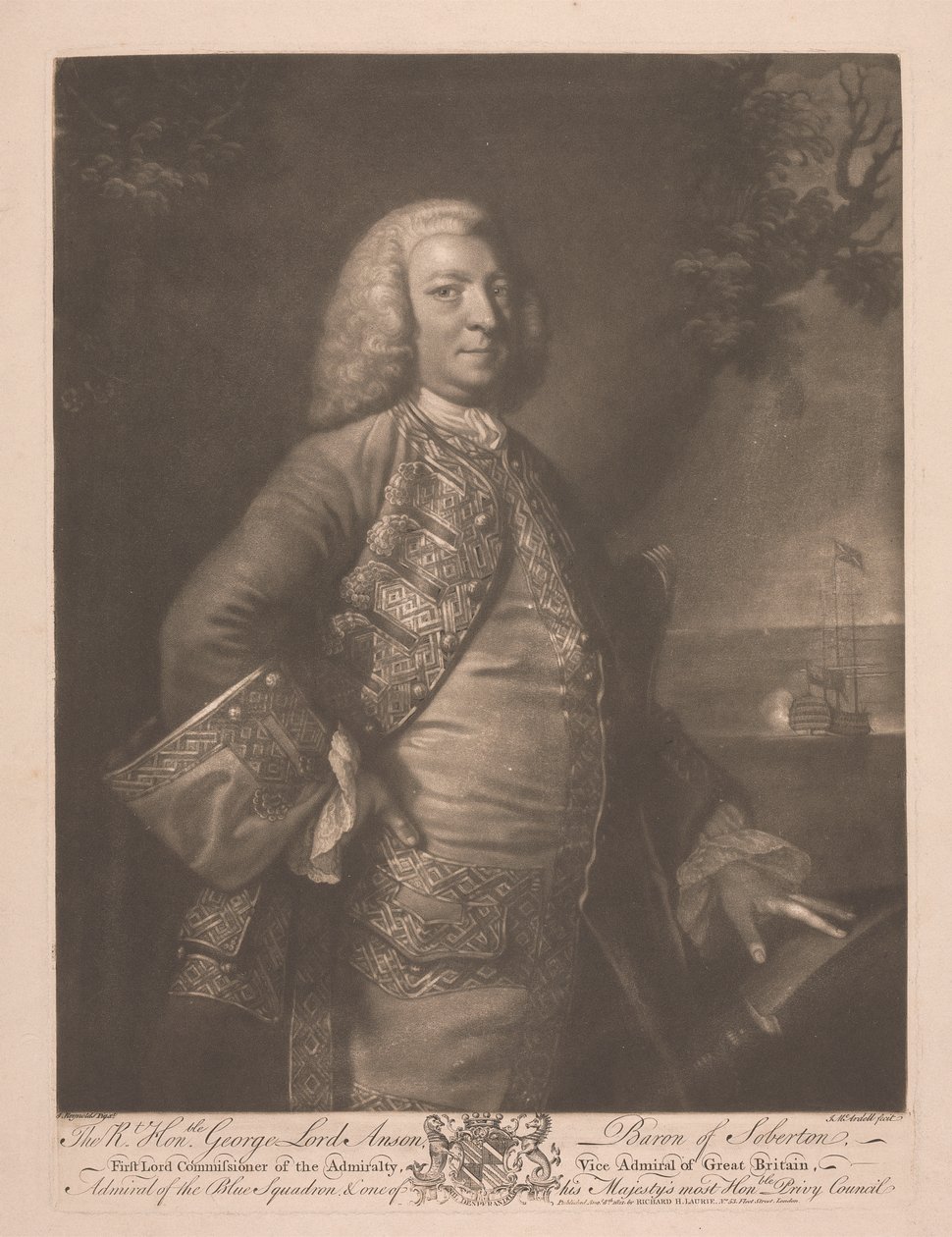 Den rette ærede George Lord Anson af James McArdell