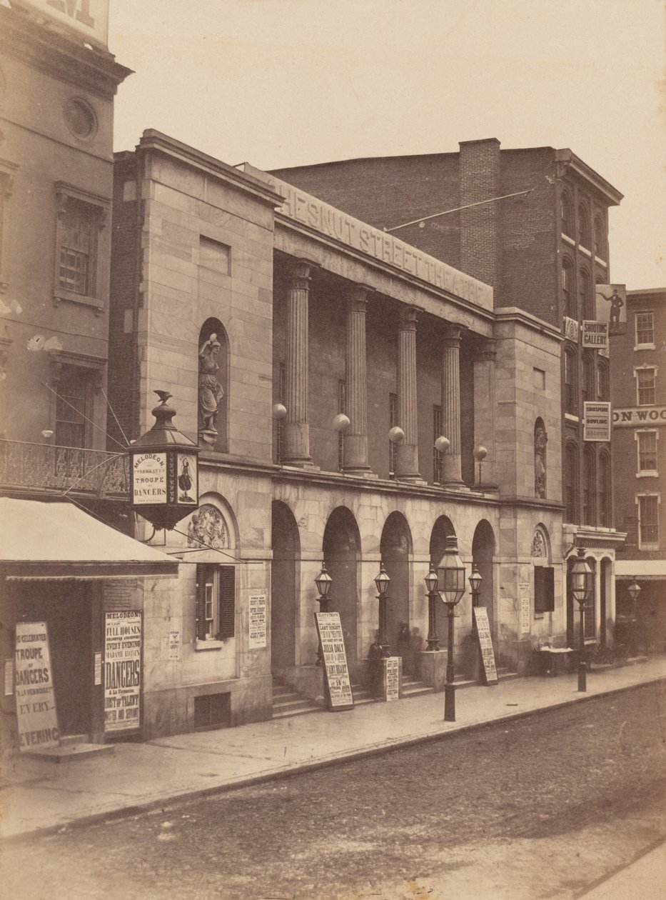 Chestnut Street Theatre, Philadelphia af James McClees
