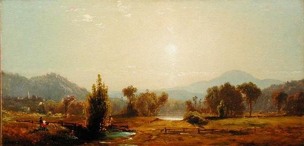 View of the Catskills (olie på lærred) af James McDougal Hart