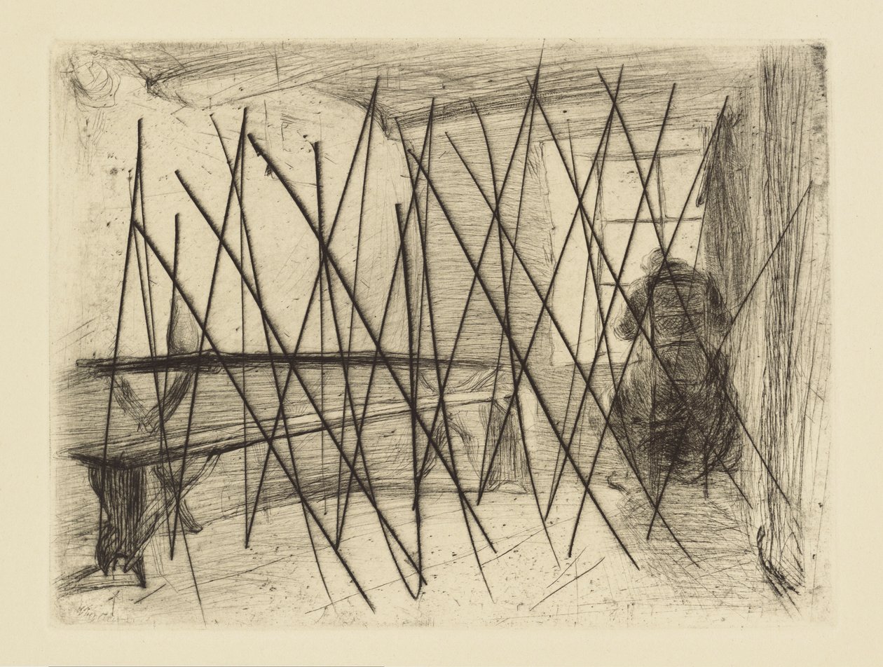 [76] Indtryk fra annullerede plader af Whistler - The Miser. af James Abbott McNeill Whistler