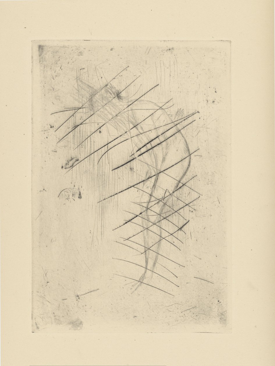[76] Indtryk fra annullerede plader af Whistler - Tillie: A Model. af James Abbott McNeill Whistler