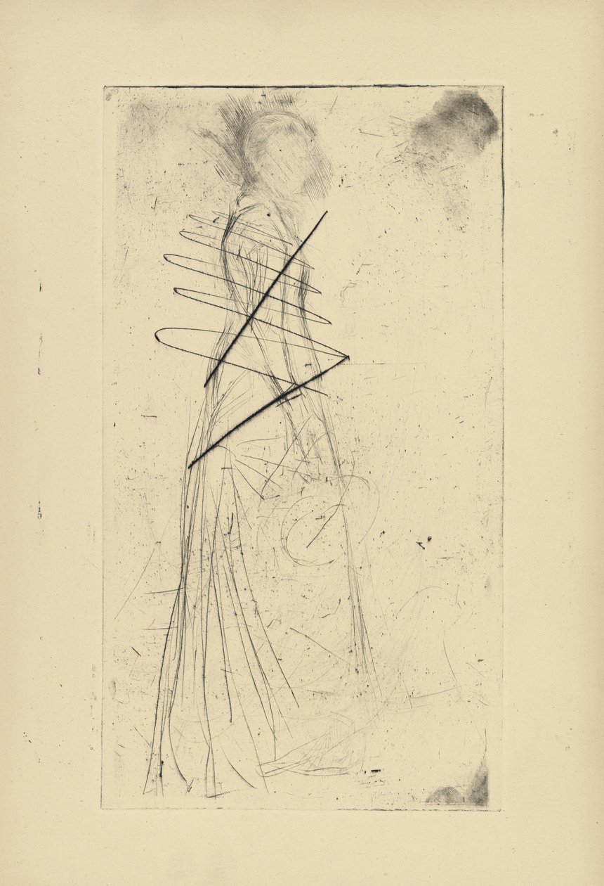 [76] Indtryk fra annullerede plader af Whistler - [Woman Standing]. af James Abbott McNeill Whistler