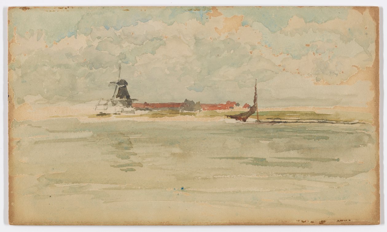 En lille rød seddel – Dordrecht af James Abbott McNeill Whistler