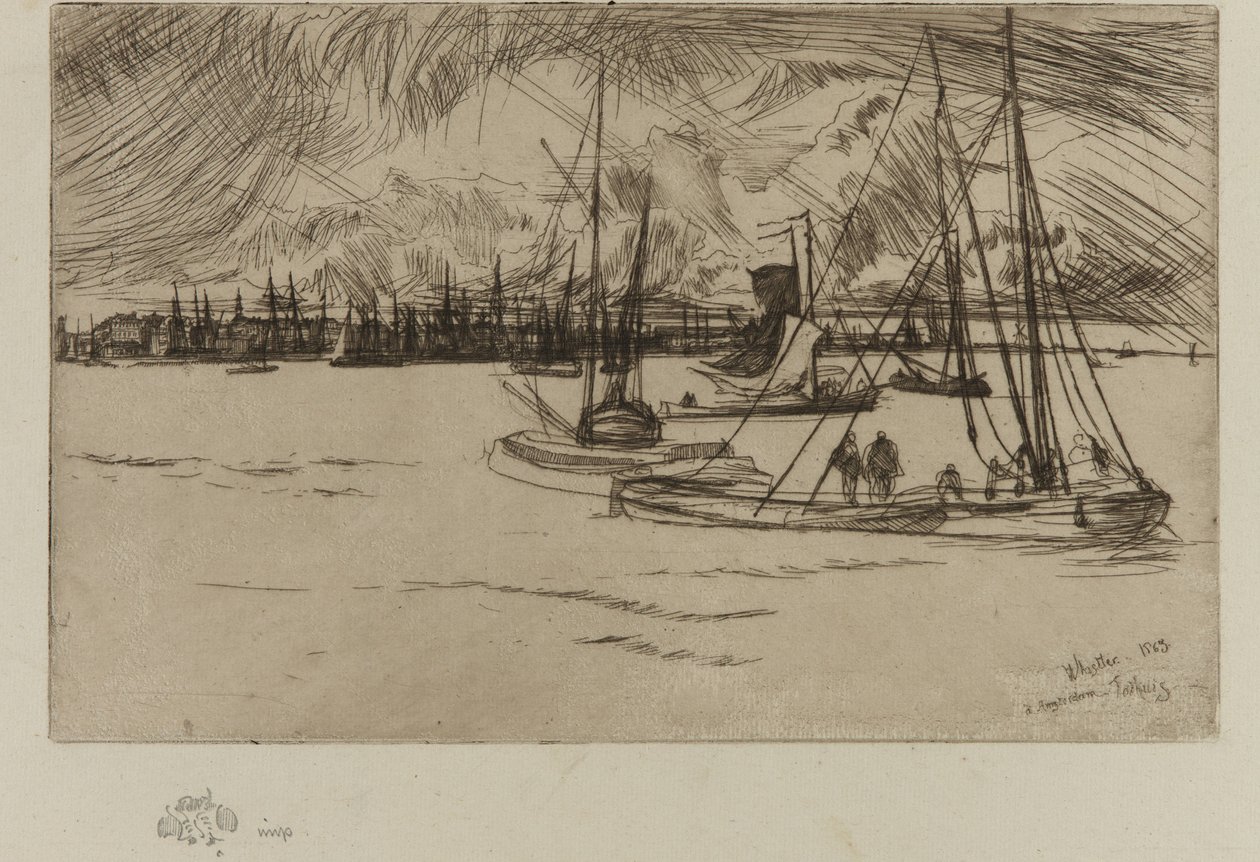Amsterdam, fra Tolhuis af James Abbott McNeill Whistler