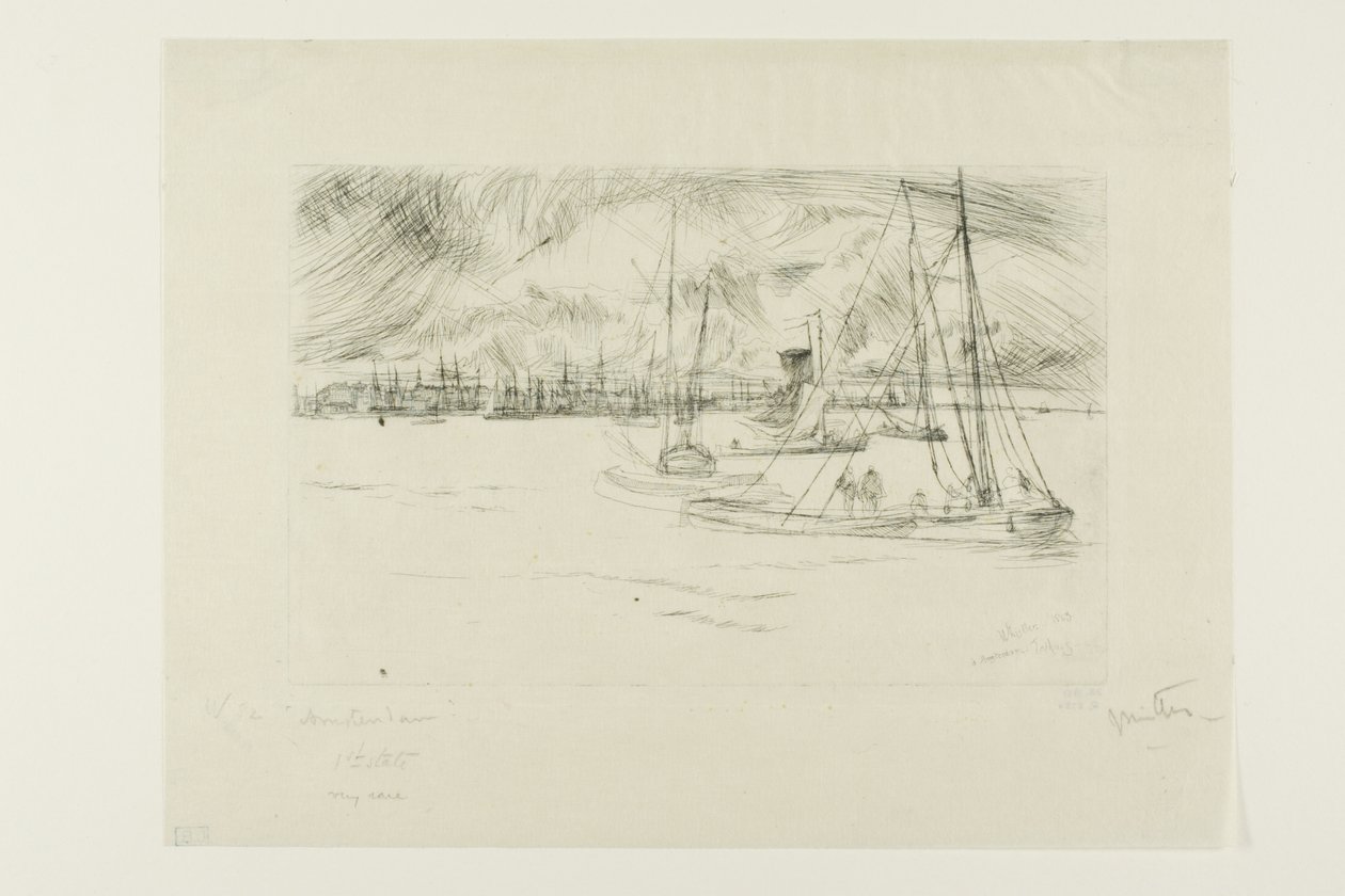 Amsterdam, fra Tolhuis af James Abbott McNeill Whistler
