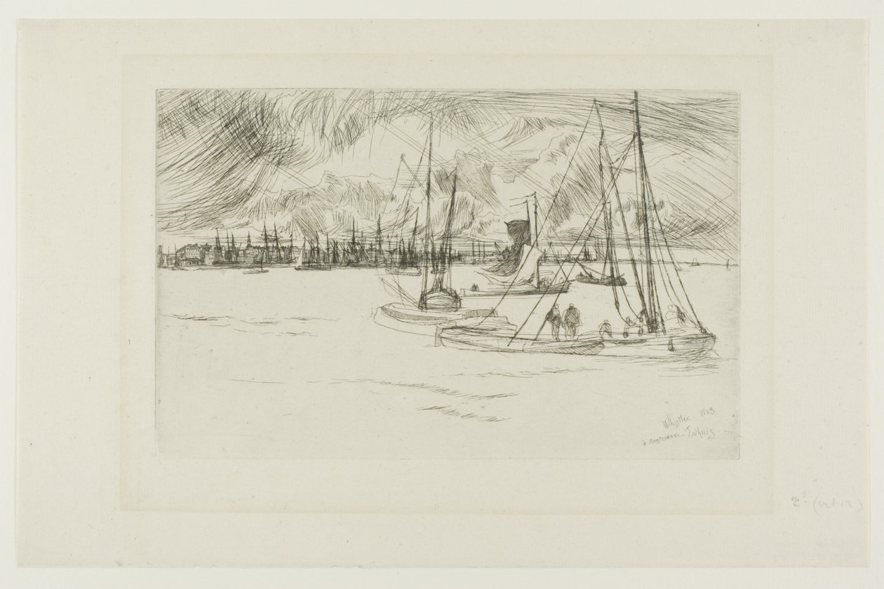 Amsterdam, fra Tolhuis af James Abbott McNeill Whistler
