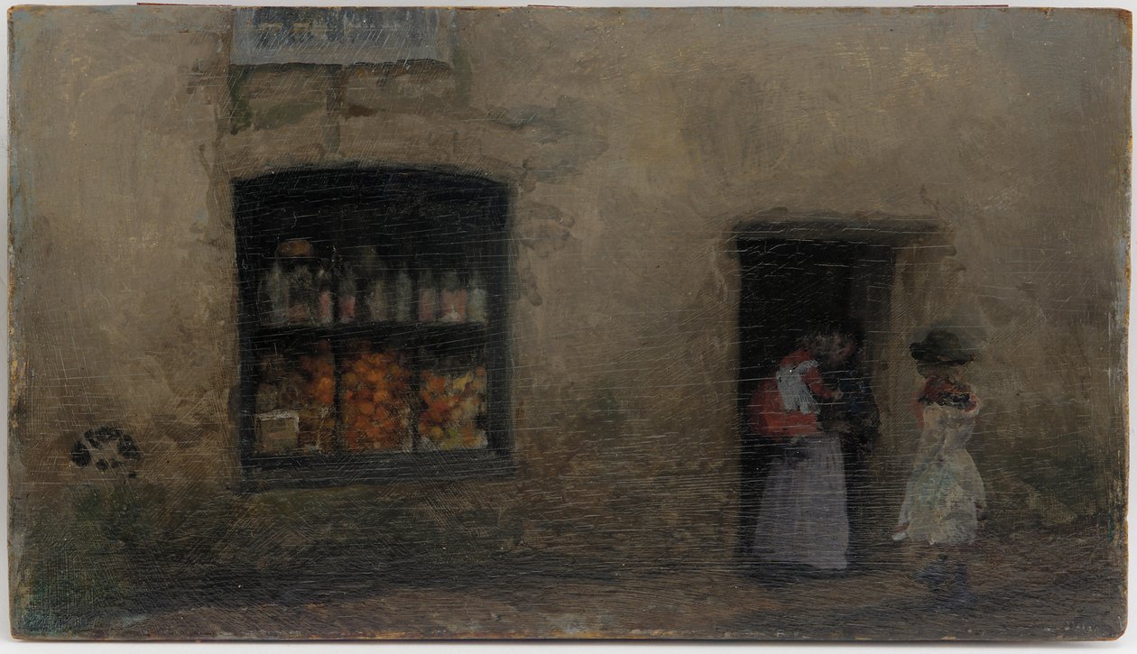 En orange note: Sweet Shop af James Abbott McNeill Whistler
