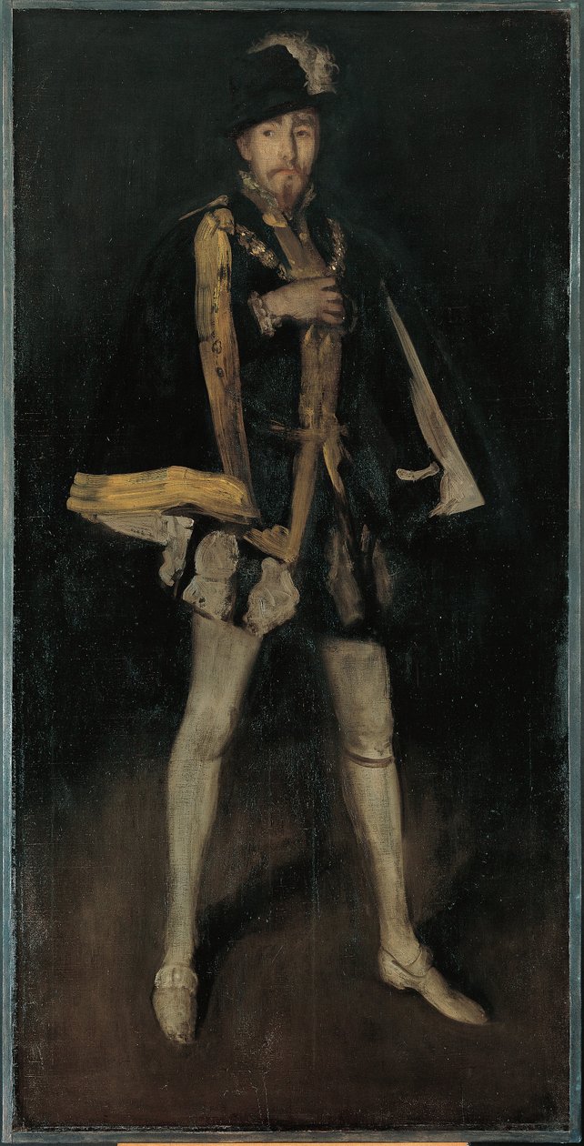 Arrangement i sort, nr. 3: Sir Henry Irving som Filip 2. af Spanien af James McNeill Whistler