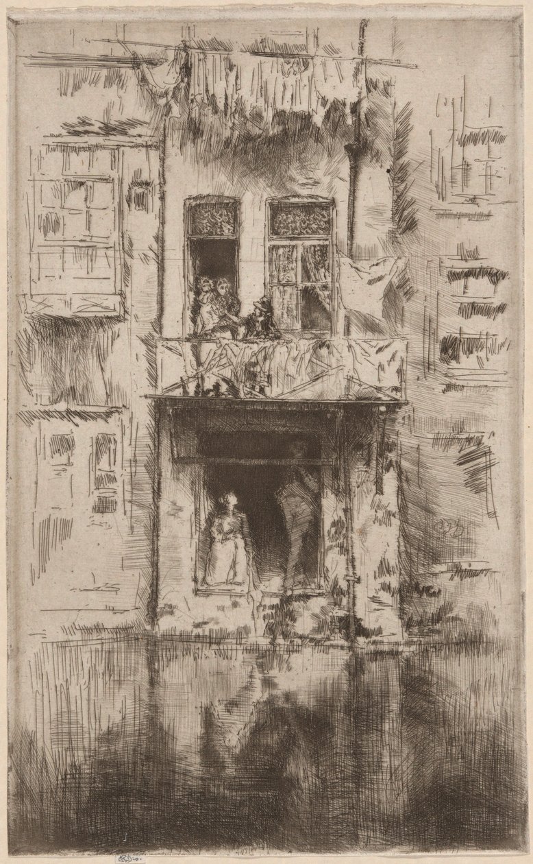 Balkon, Amsterdam af James Abbott McNeill Whistler