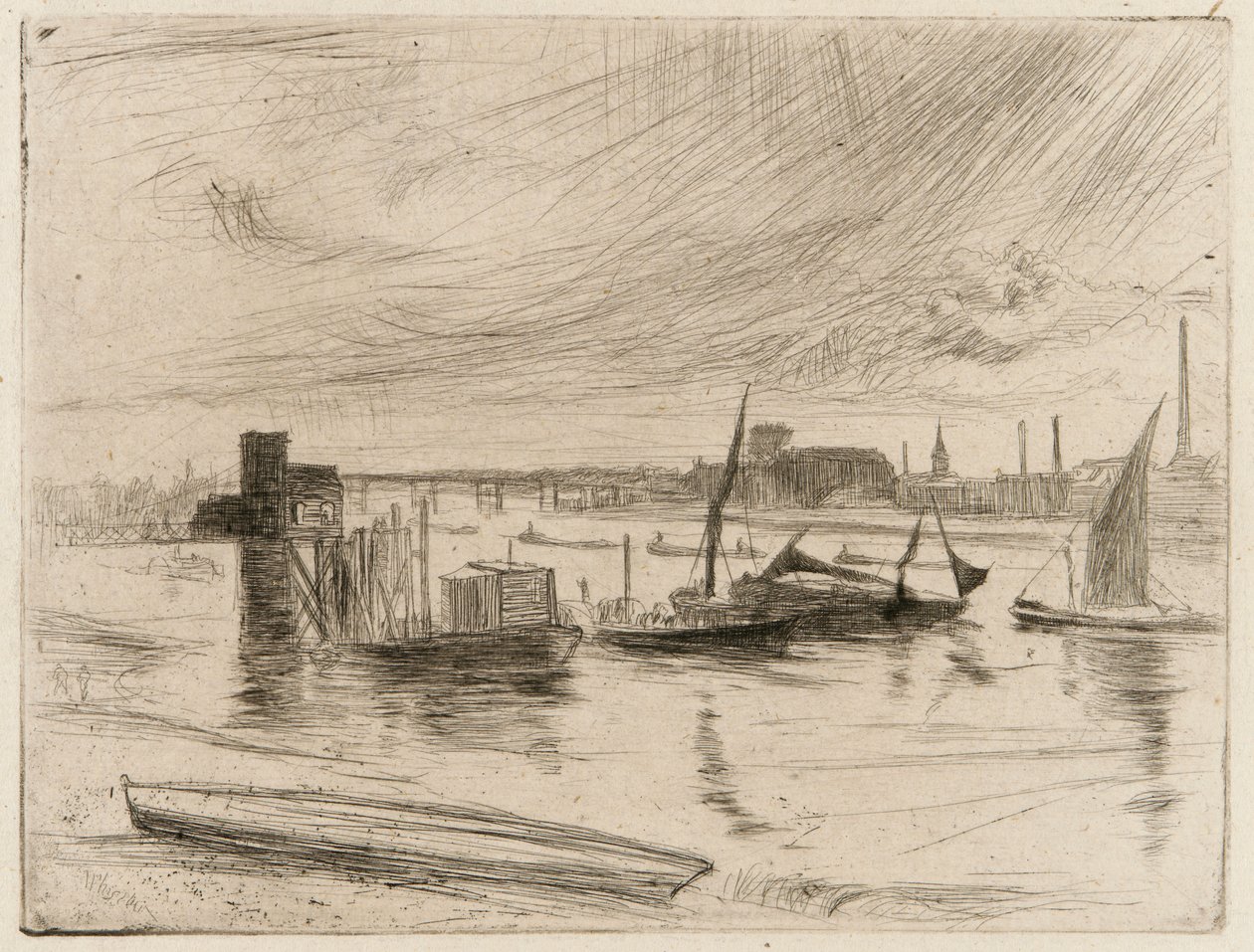 Battersea Dawn (Cadogan Pier) af James Abbott McNeill Whistler