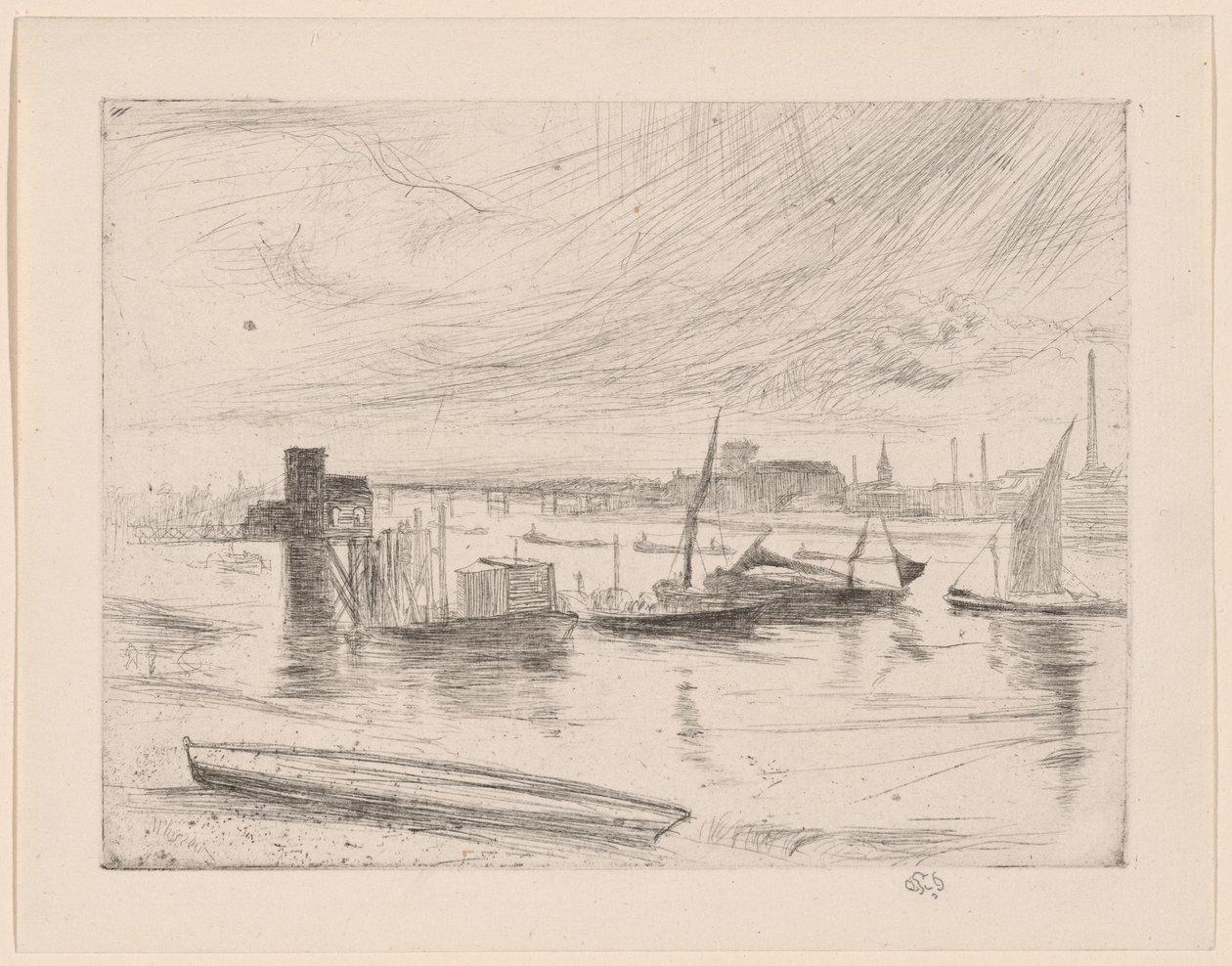 Battersea Dawn (Cadogan Pier) af James McNeill Whistler