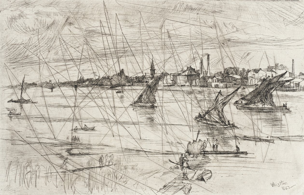Battersea Reach af James McNeill Whistler