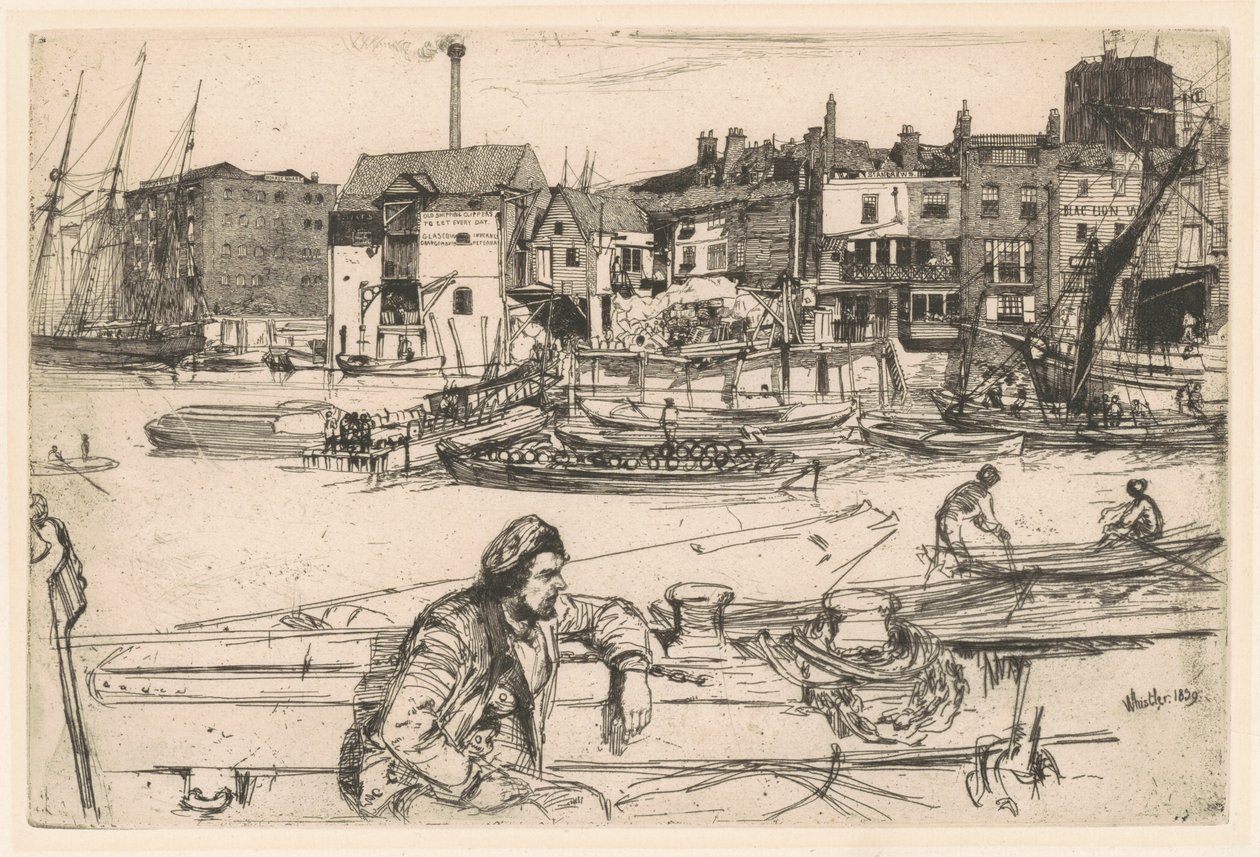 Black Lion Wharf af James Abbott McNeill Whistler