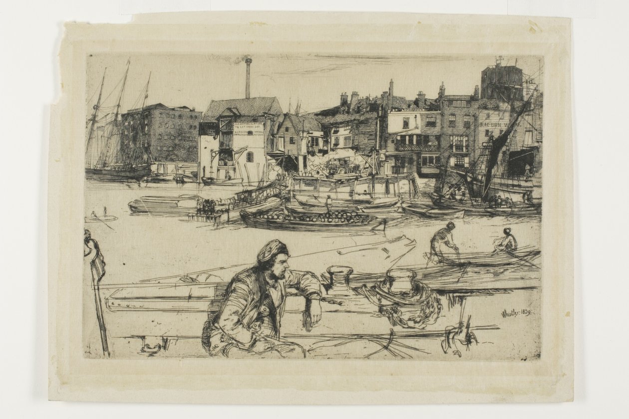 Black Lion Wharf af James Abbott McNeill Whistler