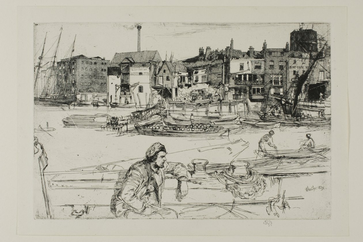 Black Lion Wharf af James Abbott McNeill Whistler