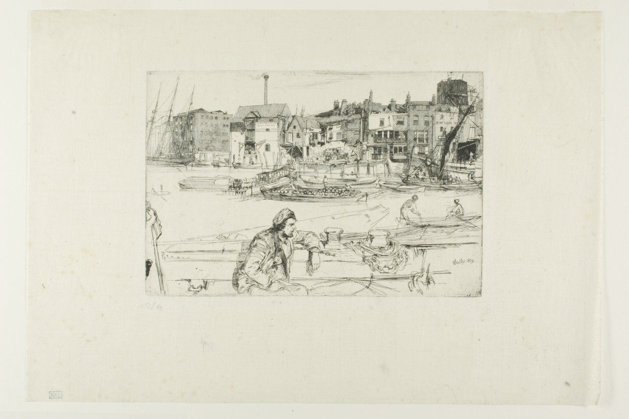 Black Lion Wharf af James McNeill Whistler